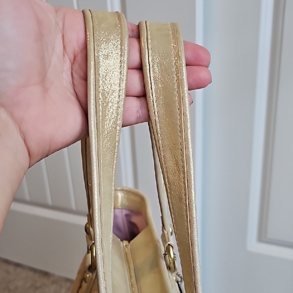 Coach 2010 Poppy Glam Metallic Gold and Tan Tote Bag - Picture 8 of 16